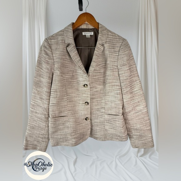 Pendleton Jackets & Blazers - Pendleton Womens Blazer jacket coat Pendleton Cotton Linen Blend Blazer Size 14